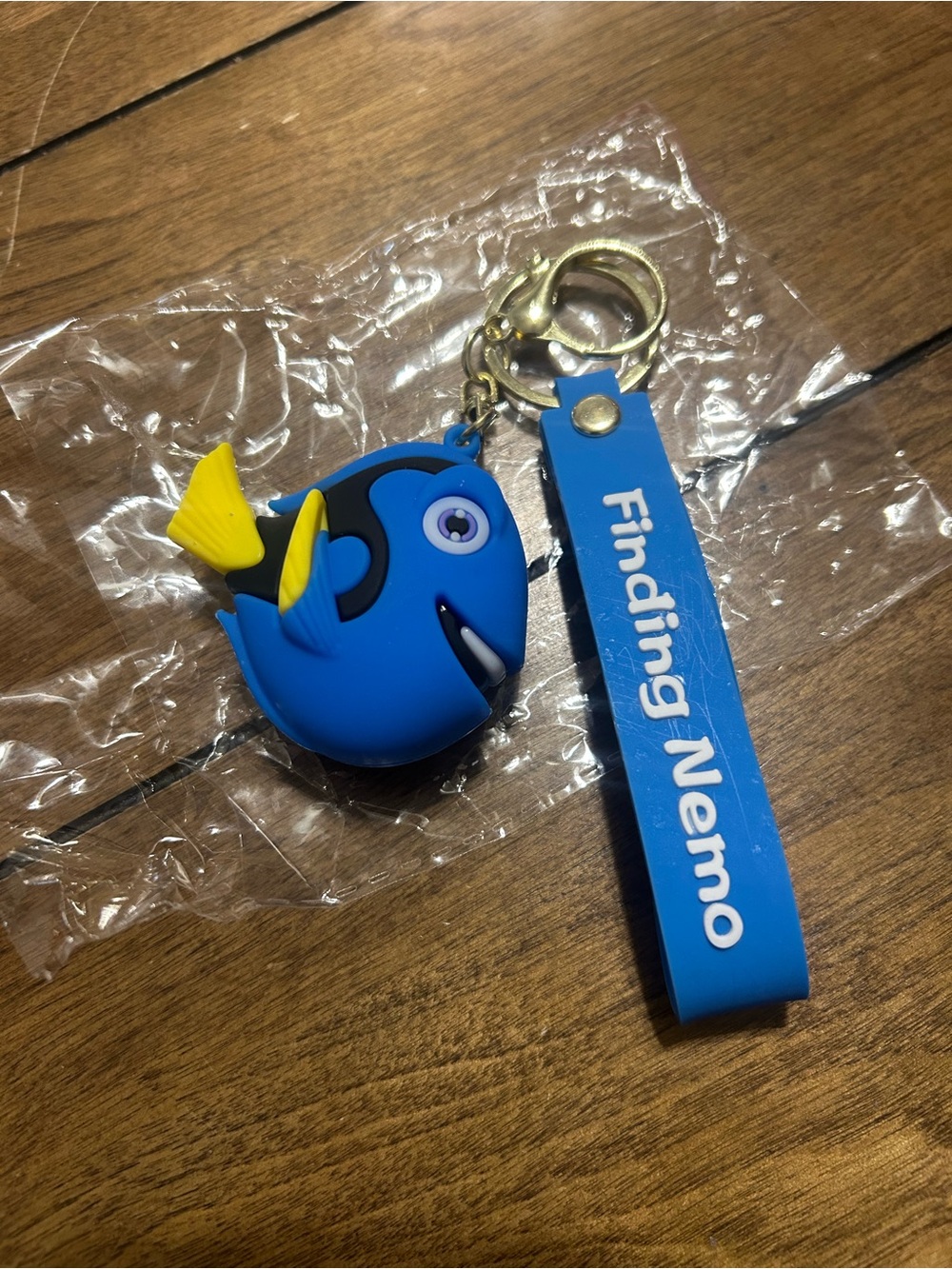 Finding Nemo Dory Keychain - Blue & Yellow Silicone Charm